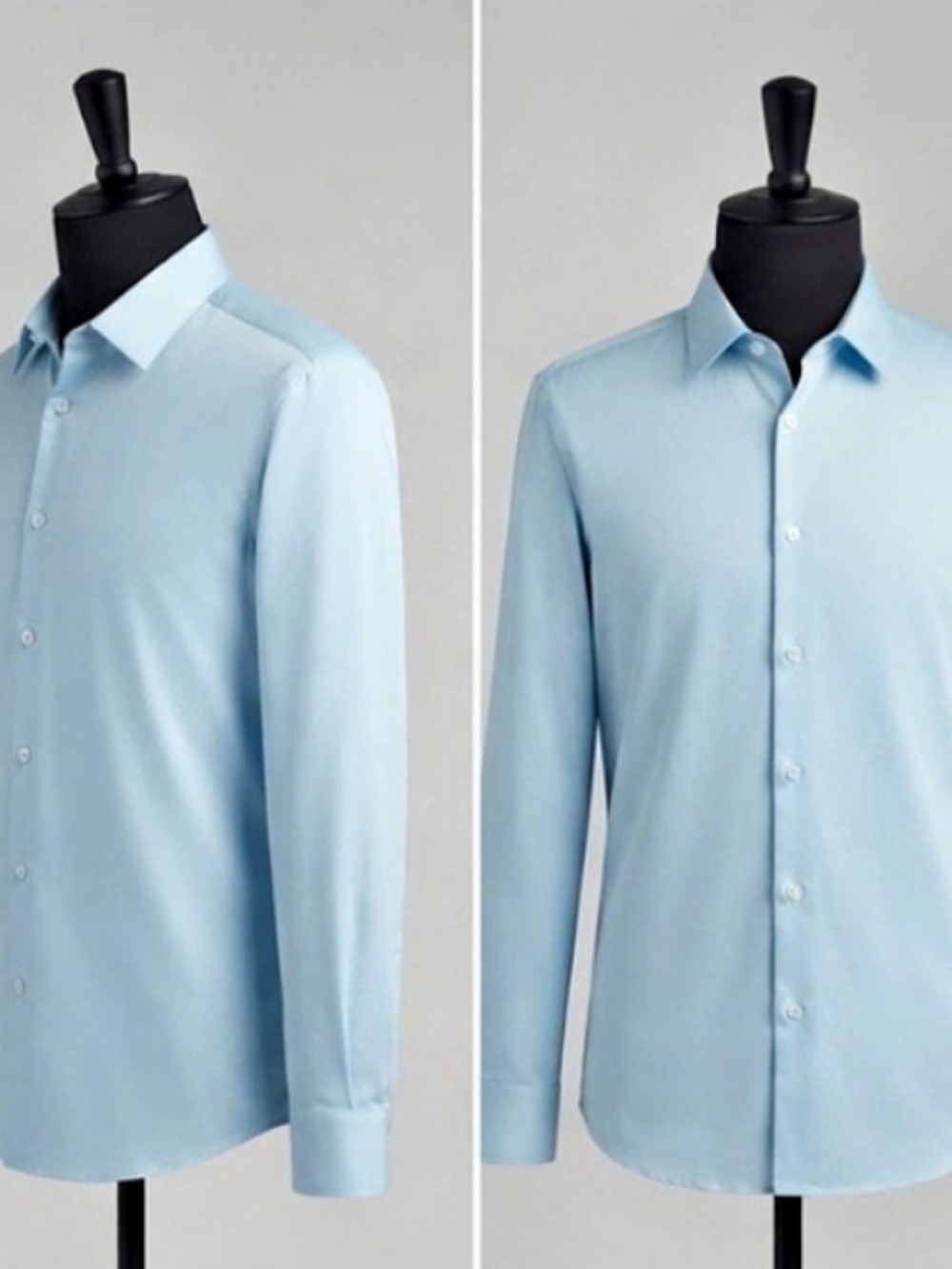 Calvin Klein Slim Fit Performance Non-Iron Dress Shirt Blue Medium